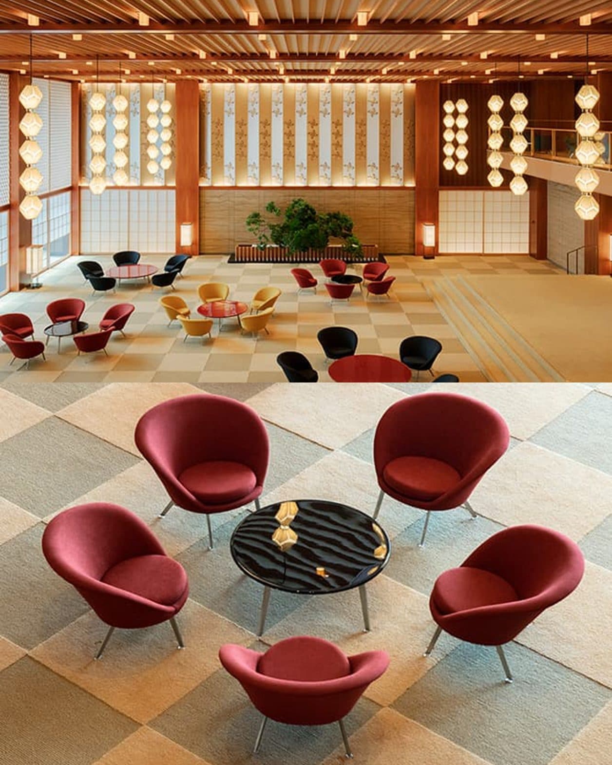 〈The Okura Tokyo〉ロビーのテーブルと椅子は、ある花を思わせるよう配置されていますが、その花とは？
