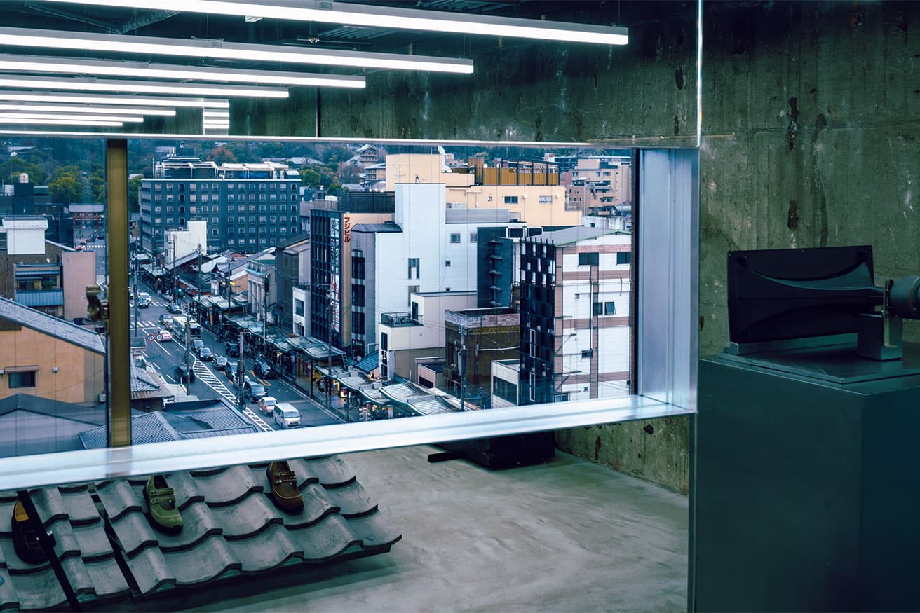 市街との連続性を生む開口部。