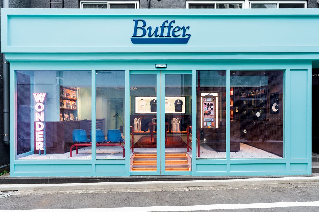 ストア外観。同時に、インスタレーションスペース〈Buffer_DELTA〉も原宿にオープン。