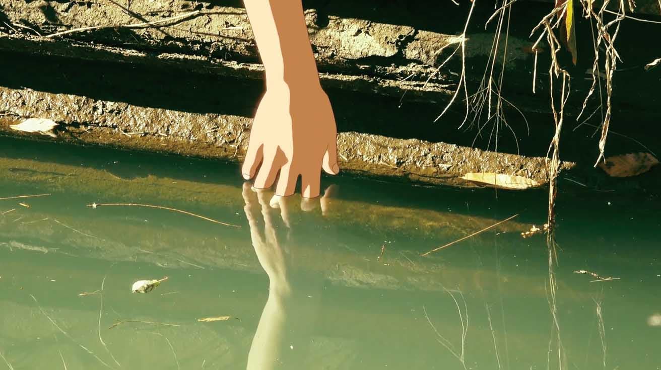 惜しくも2019年に45歳で亡くなった佐藤雅晴の《HANDS》（2016-2017年）。さまざまな手の行為を撮影・トレースした作品。