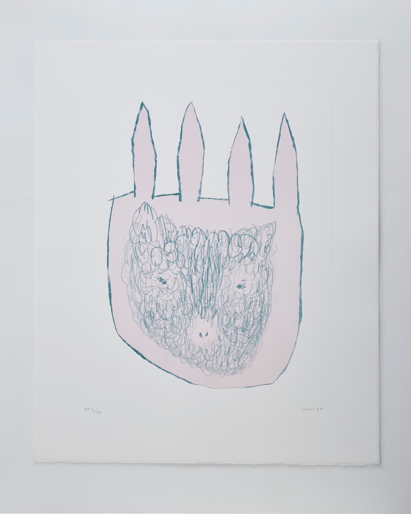 リトグラフ作品《FACE / MASK No.Ⅲ》。